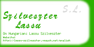 szilveszter lassu business card